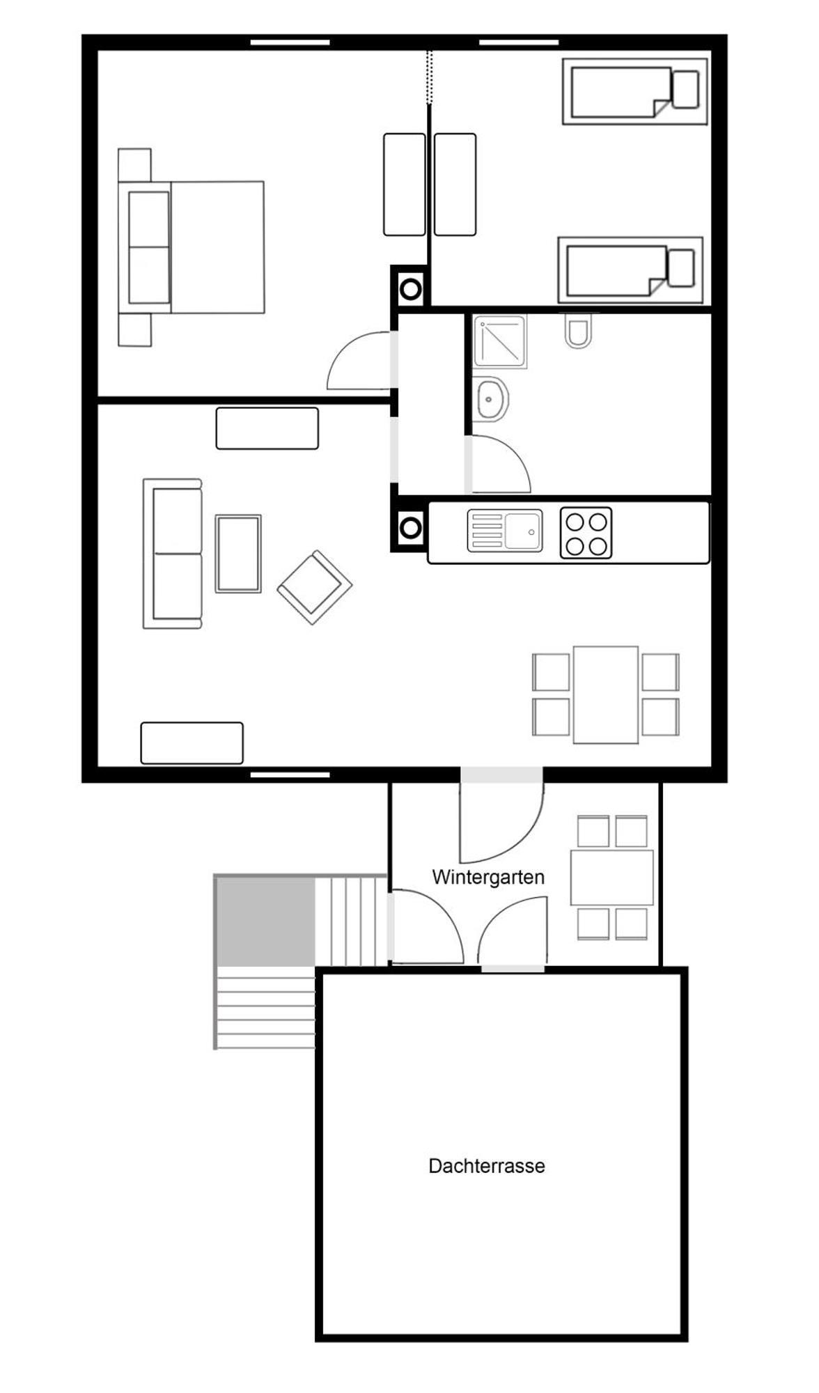 Wohnung Mit Wintergarten ヴィットムント エクステリア 写真